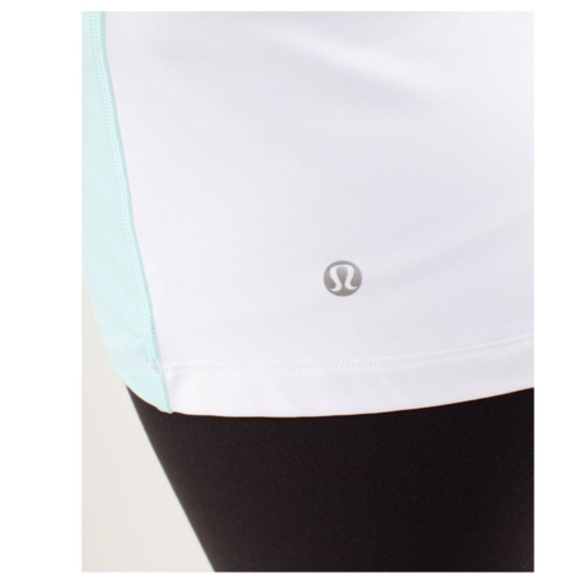LULULEMON Run: Make It Count Tank White/Aquamarine Size 6 - Picture 7 of 14